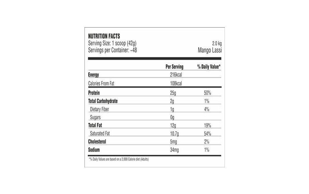 Procel Ketowhey Mango Lassi Flavor Ketogenic Protein Powder   Plastic Container  2 kilogram